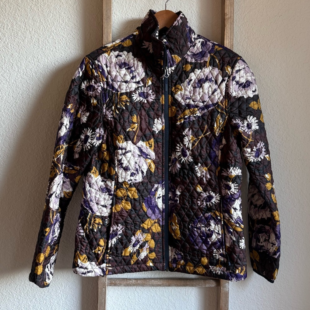 Lands End Primal Soft floral quilted jacket sz: Small